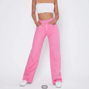 Brand new pink mom style jeans